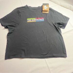 The North Face Women's New Large Deep Black Slim Fit T-Shirt